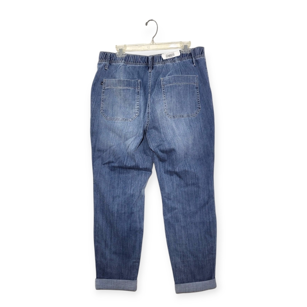 JUDY BLUE High Waist Drawstring Denim Jeans Joggers Medium Blue Size 13/31 - Picture 4 of 7